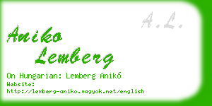 aniko lemberg business card